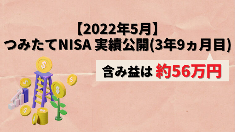 【アイキャッチ】つみたてNISA運用実績(2022年5月)